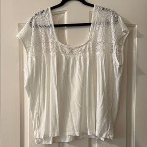 Lucky Brand White Lace Women's Blouse